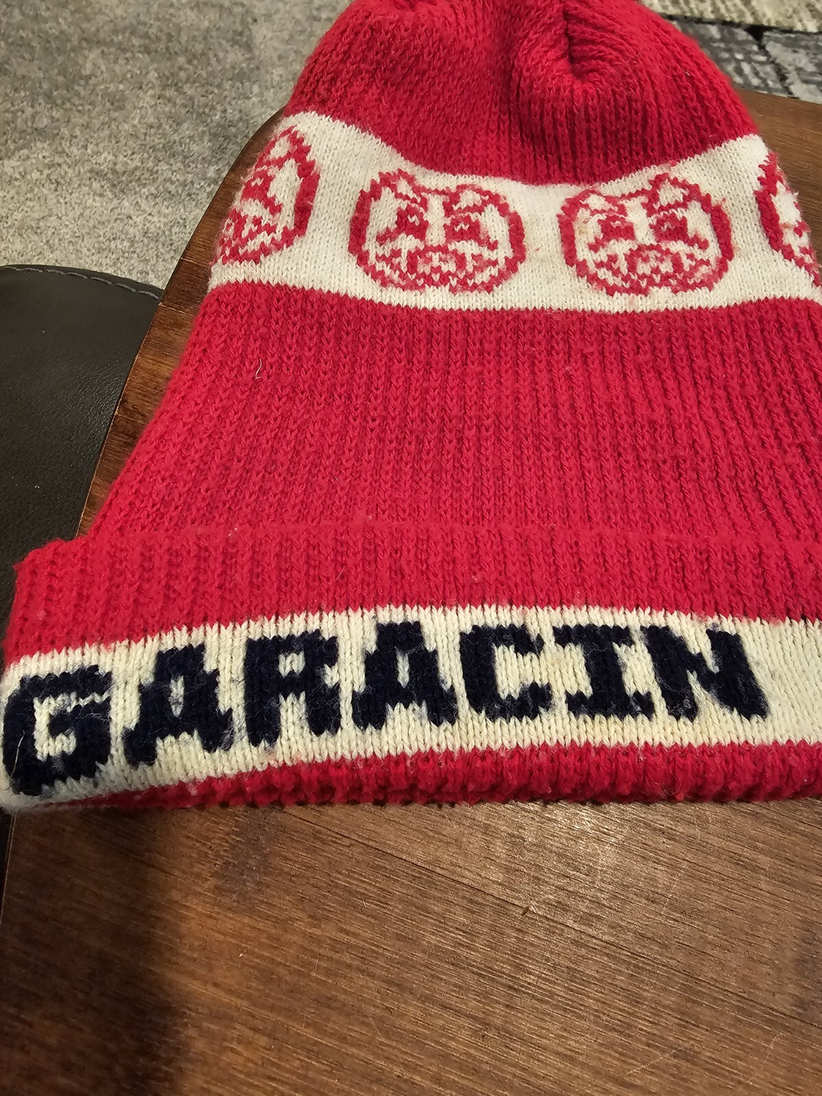 Vintage Garacin Hog Pig Medicine Stocking Hat Cap Farm Ag (♧)