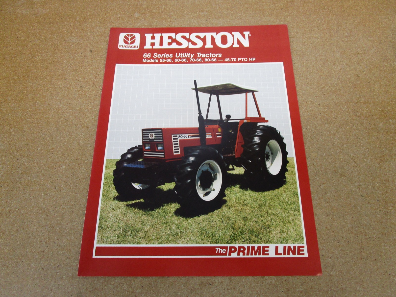 1985 HESSTON 66 Utility tractor sales brochure 4pg ORIGINAL farm 80-66 70-66
