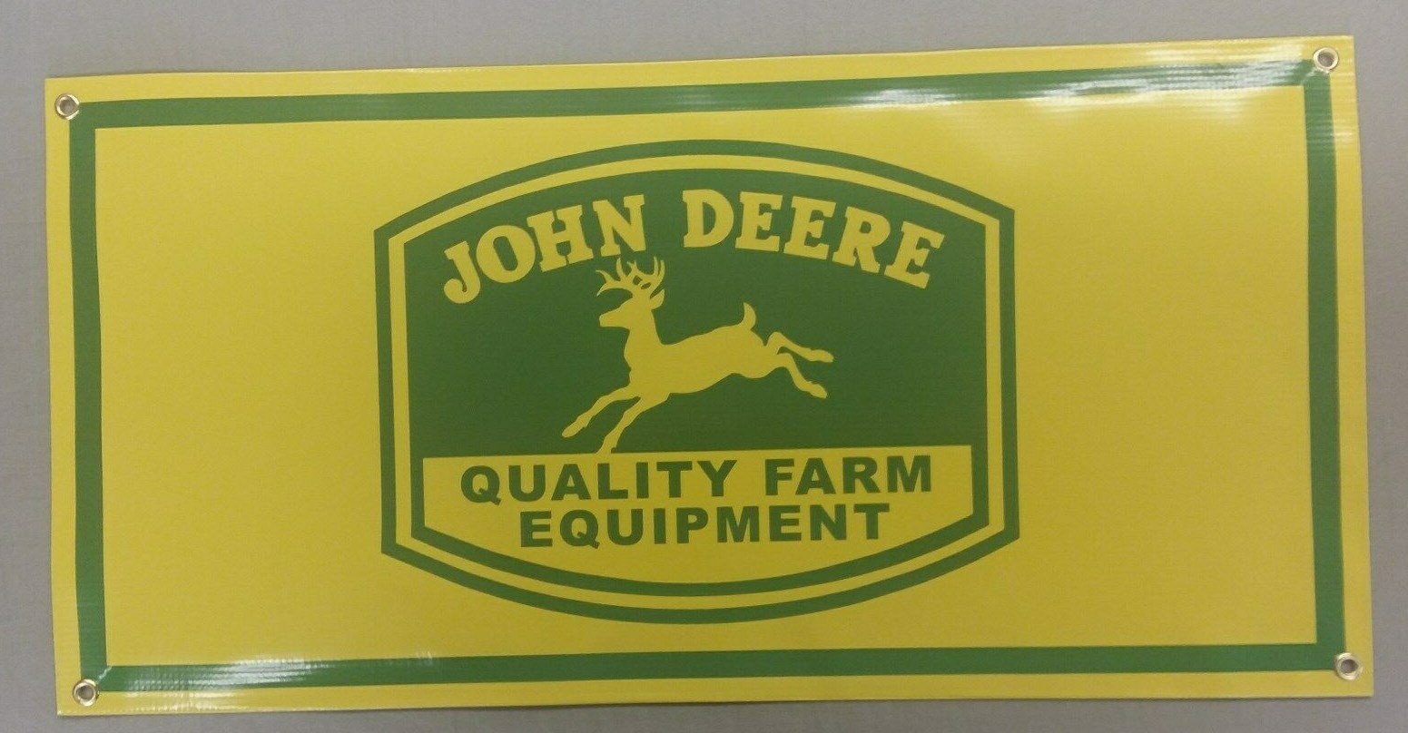 JOHN DEERE (QUALITY FARM EQUIPMENT) BANNER – 24&Prime; X 12&Prime;