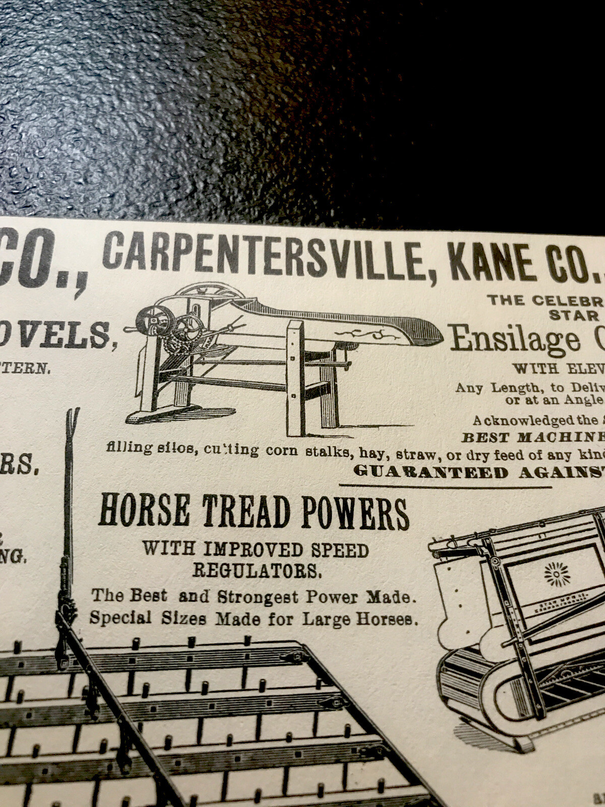 1889 Star Plows & Farm Implements Advertising – Carpentersville – Illinois