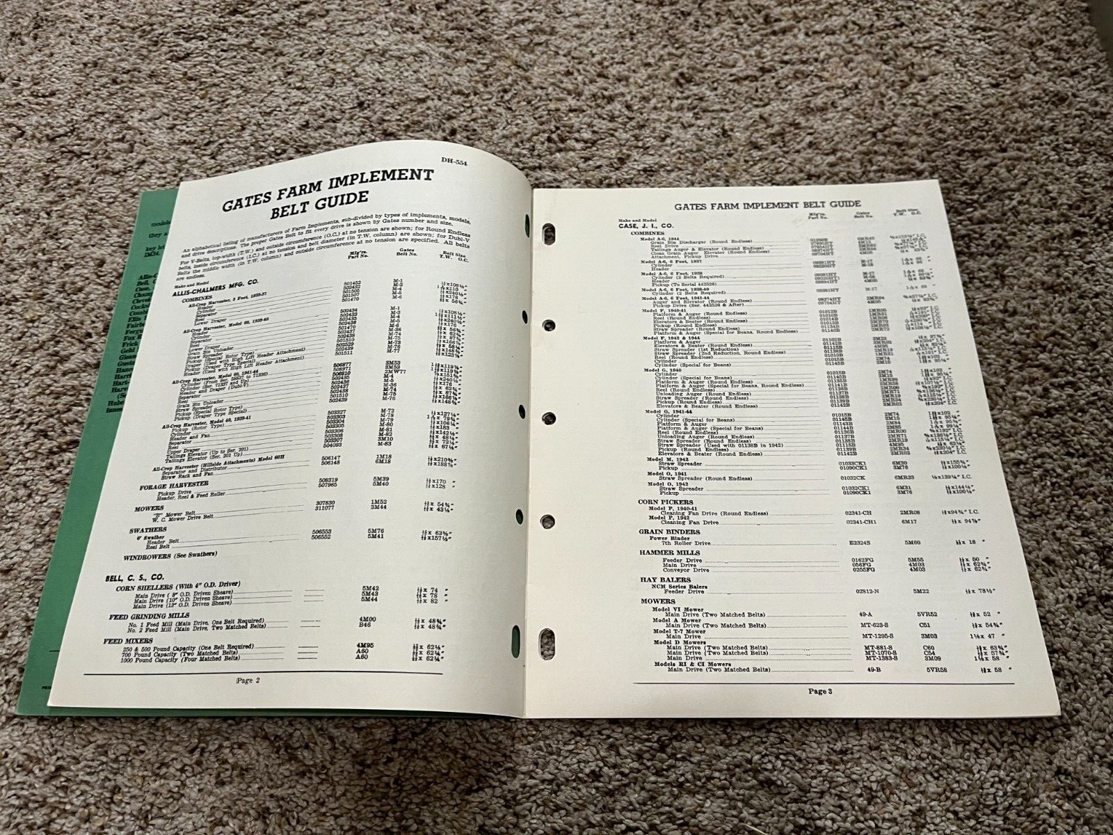 Gates Farm Implement Belt Guide 1945 Denver Colorado
