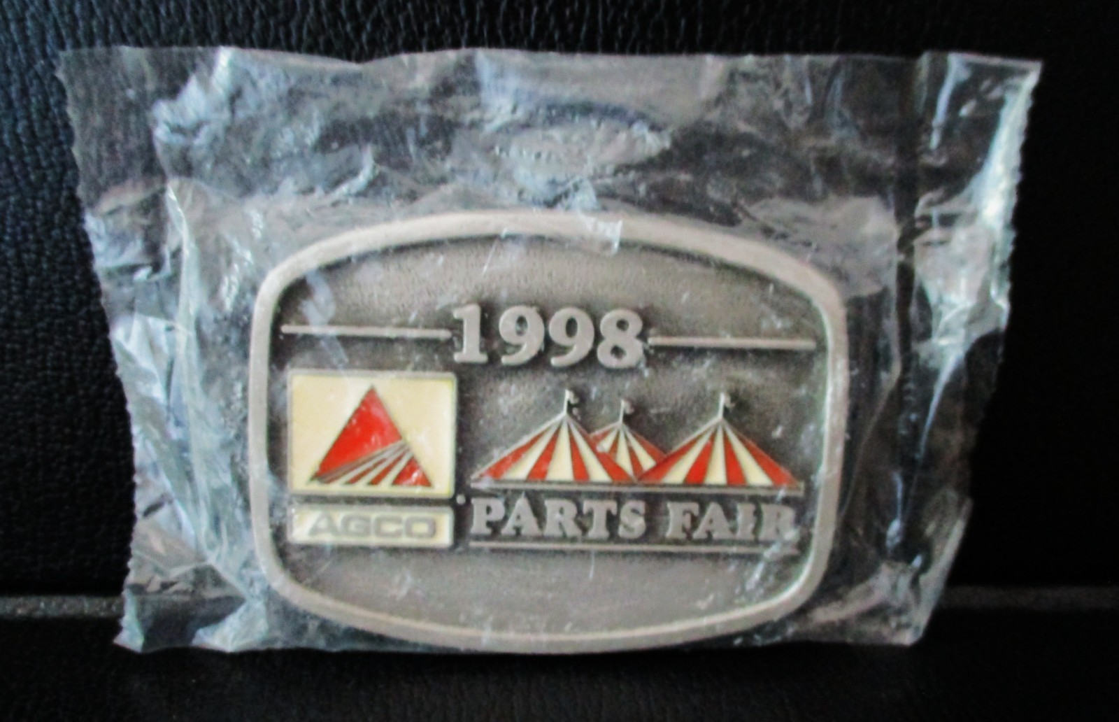 Agco 1998 Parts Fair Pewter & Enamel Belt Buckle 2nd in Series Limit Ed SpecCast