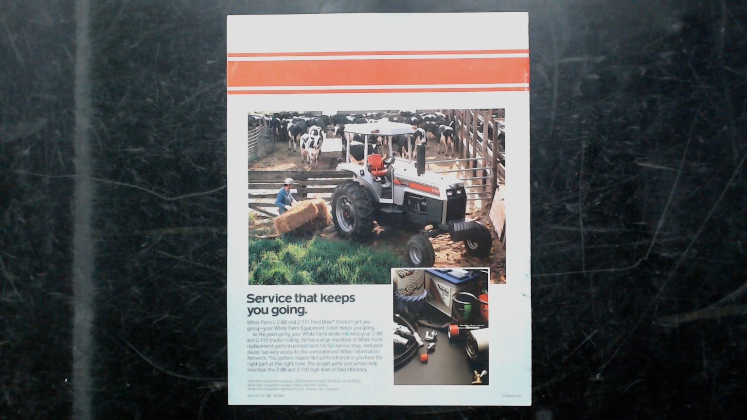 White Farm Equipment WFE Field Boss Tractors Brochure 2-88 2-110 Vintage