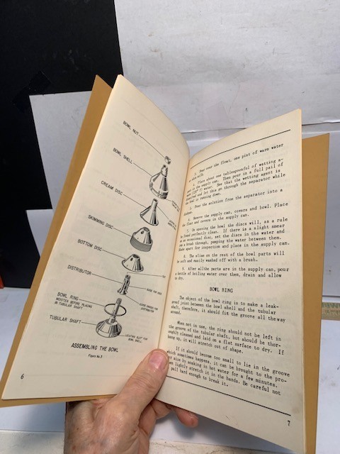 « NICE » 1956 INSTRUCTION MANUAL DE LAVAL No. 9 JUNIOR ELECTRO CREAM SEPARATOR