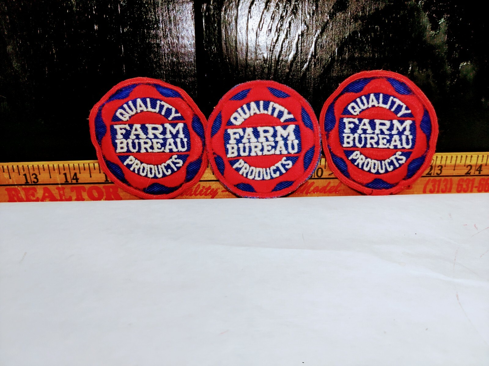 Antique Farm Bureau Quality Products Embroidered Sew On Patch 2¾in Pre-Owned 1pc