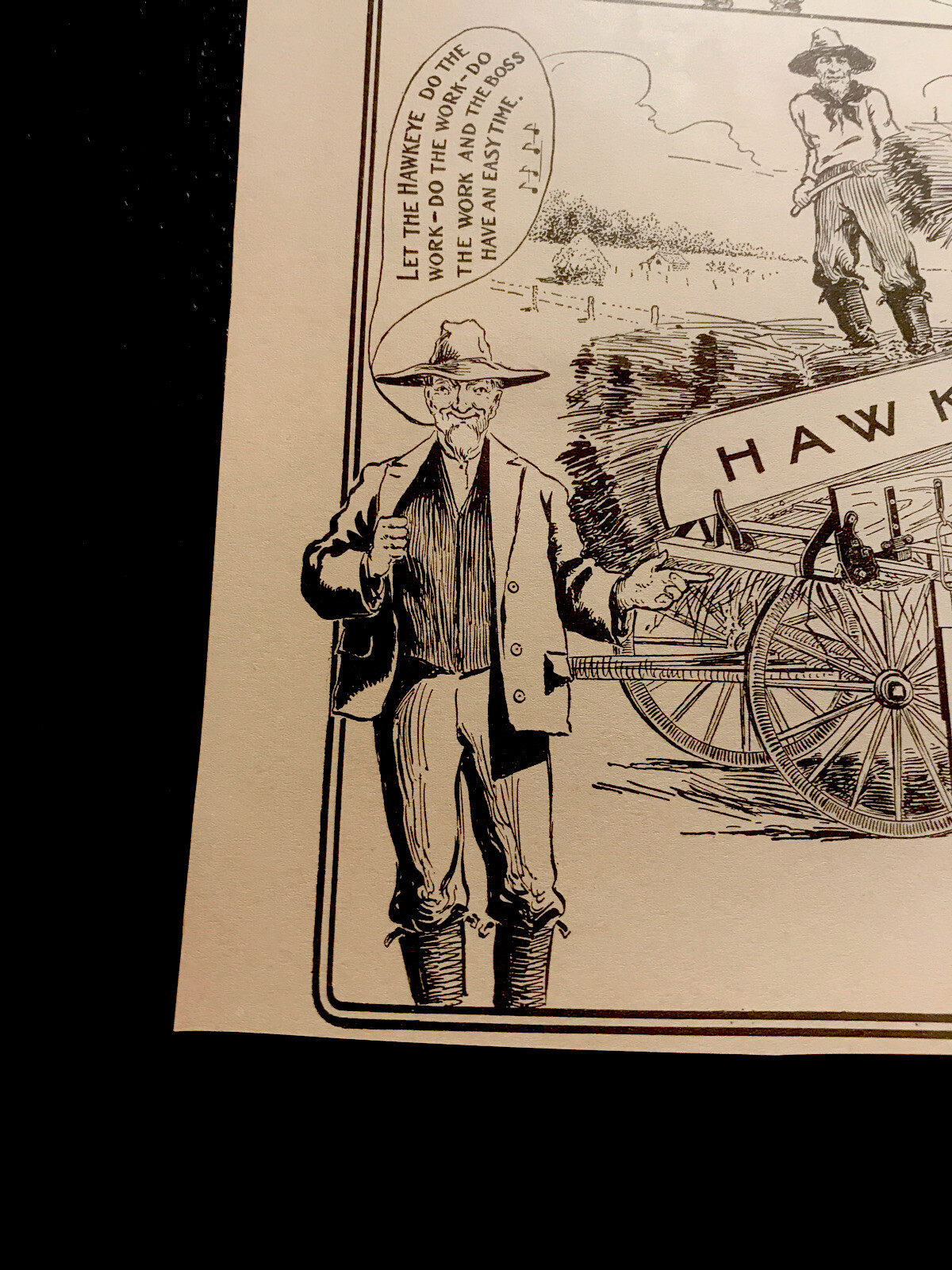 1904 Parsons Hawkeye Feeder Farm Engraving Advertising – Newton – Iowa – 8 X 10