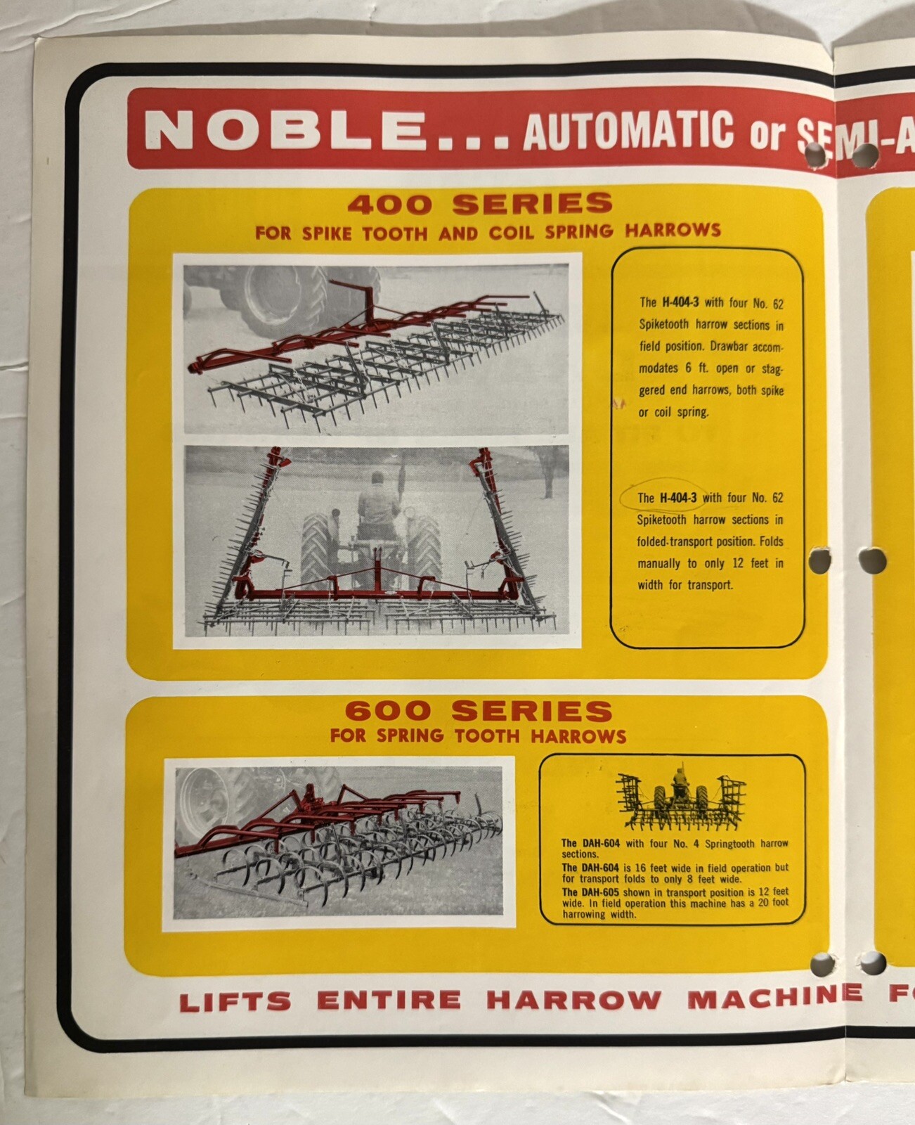 Vintage Noble Manufacturing Mounted Drawbars For Farm Tractors Agriculture