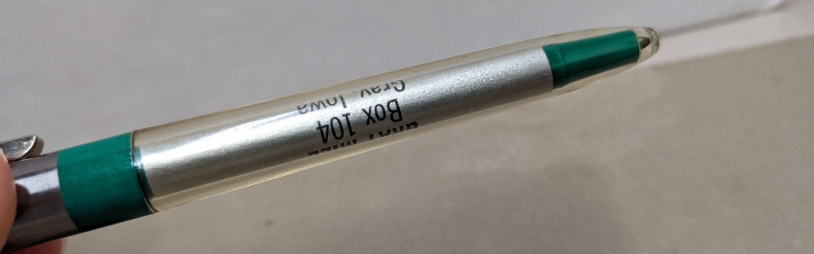 Vintage Gray Mill, Gray, Iowa Advertising Ink Pen The Best + Courteous Service