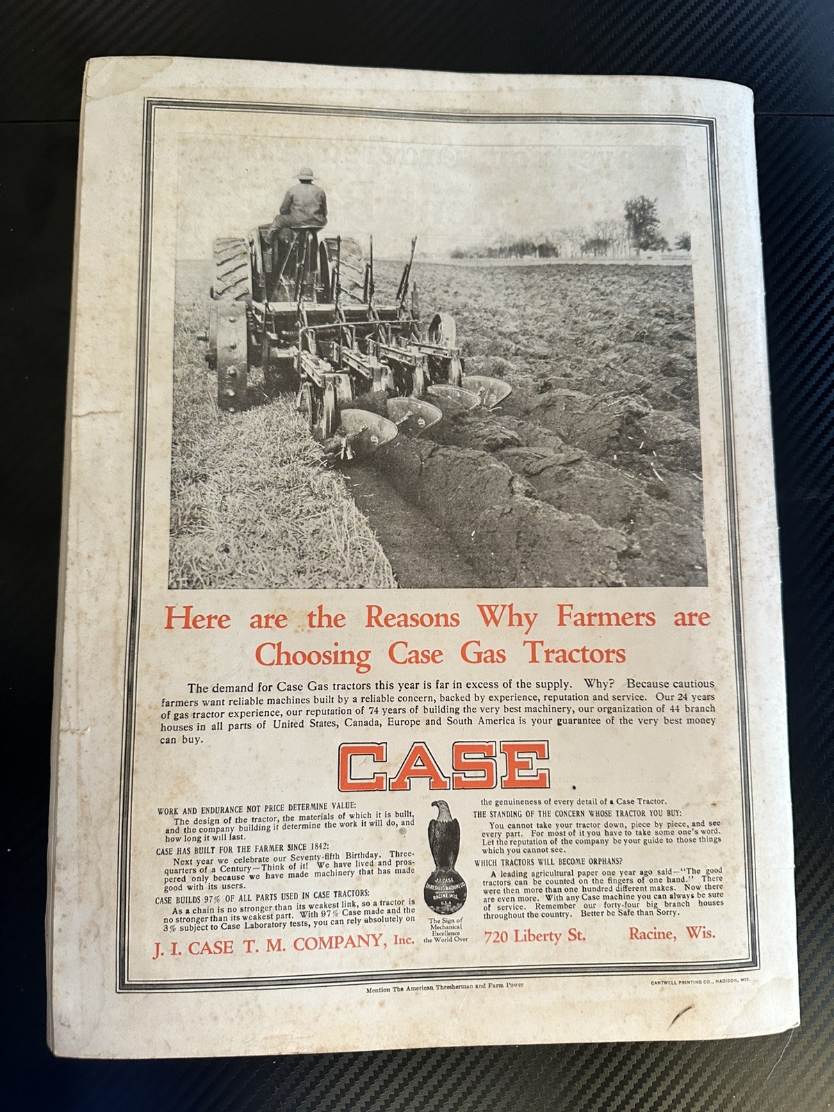 The American Thresherman and Farm Power MAGAZINE 1916 Madison, WIS Vol 19. No 5