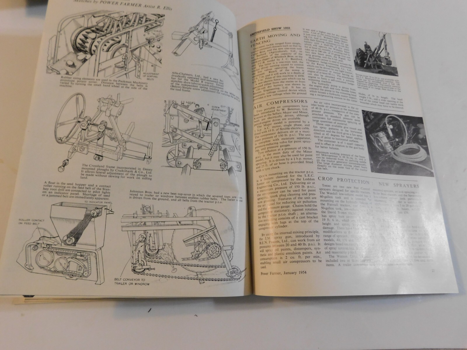 1954 POWER FARMER BRITAIN & OVERSEAS MANUAL TRACTORS FARMING METHODS ETC RARE