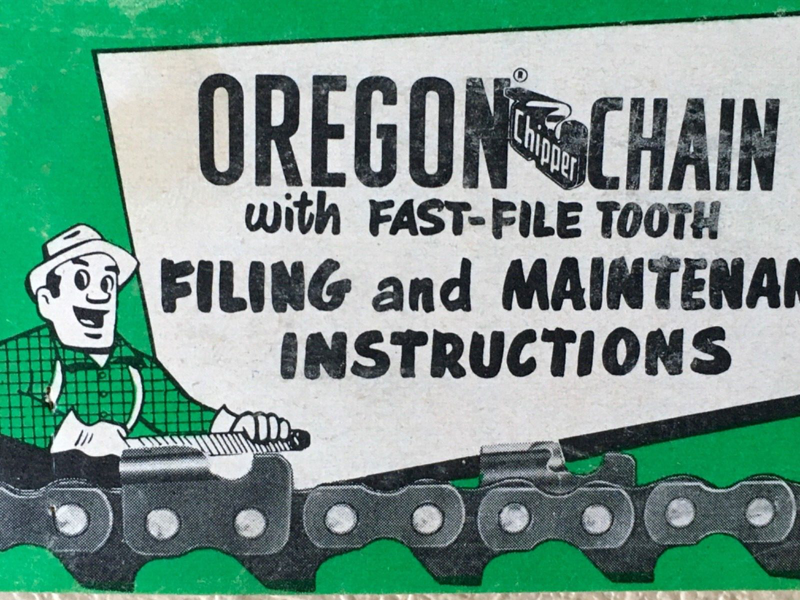 1954 Oregon Chipper Chainsaw Co Instruction Booklet Advertising Portland