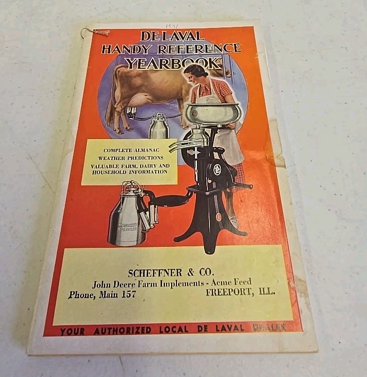Vintage De Laval Advertising Reference Yearbook 1941 John Deere Freeport IL