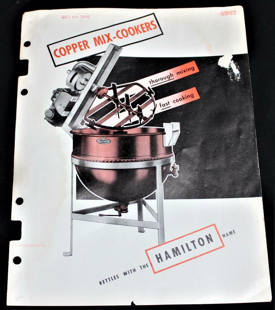 HAMILTON COPPER MIX COOKERS ADVERTISING SALES BROCHURE 1947 VINTAGE DAIRY