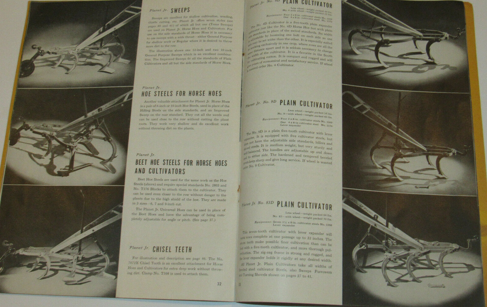 VTG 1944 PLANET JR AGRICULTURAL IMPLEMENTS CATALOG! W/PRICE LIST! SEEDERS/PLOWS+
