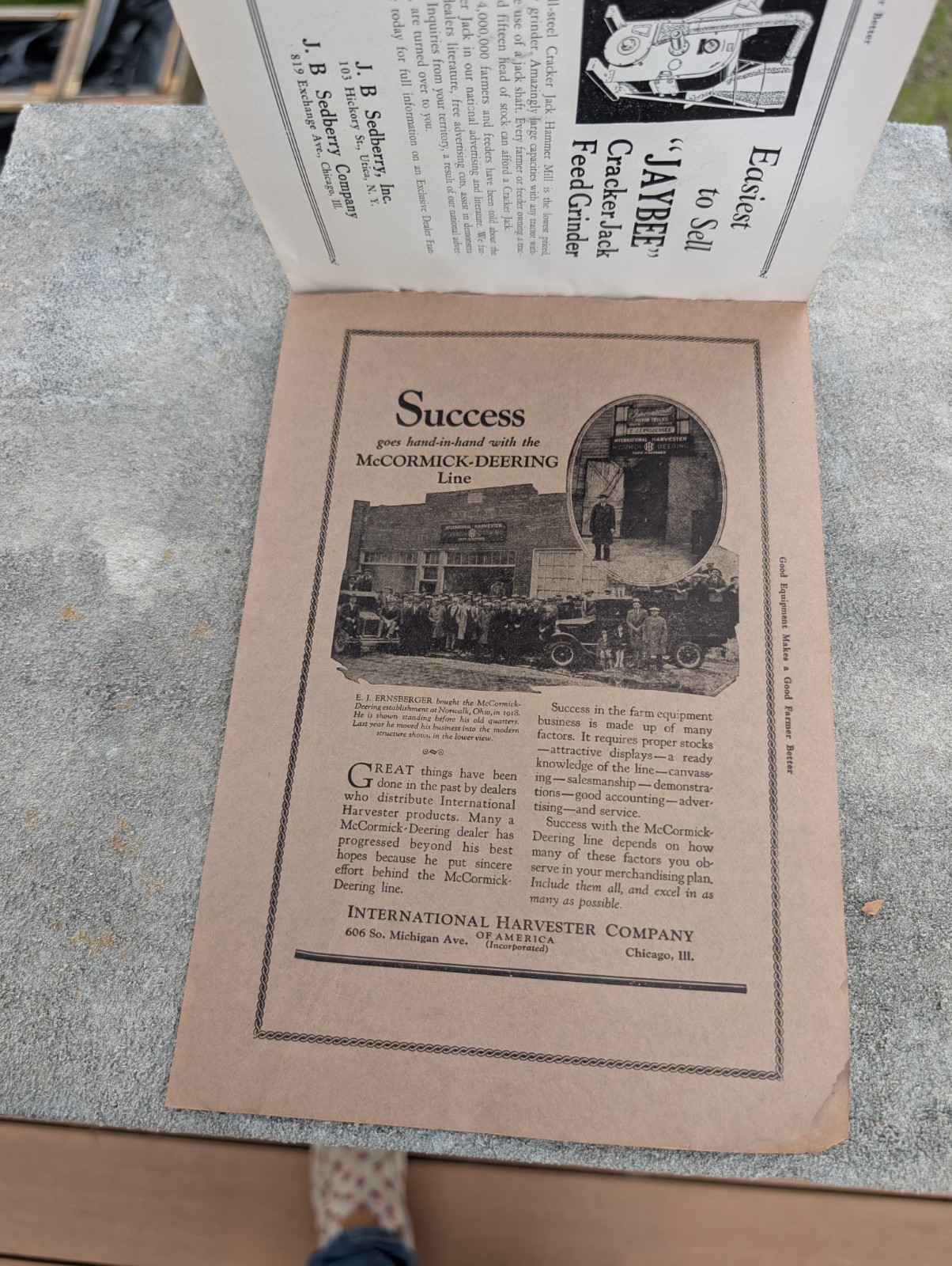 Michigan Farm Equipment Program 1930 Advertising John Deere Fordson Case Tractor