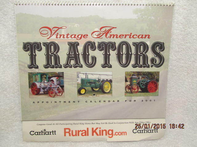 Vintage American Tractors 2001 Calendar W/Full-Page Color Photos by Rural King