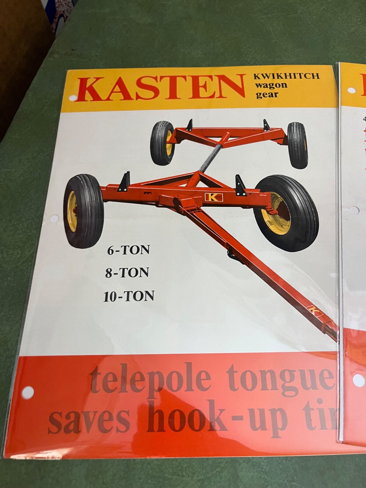Vintage kasten Equipment Brochures Loader,Wagons and Harrows
