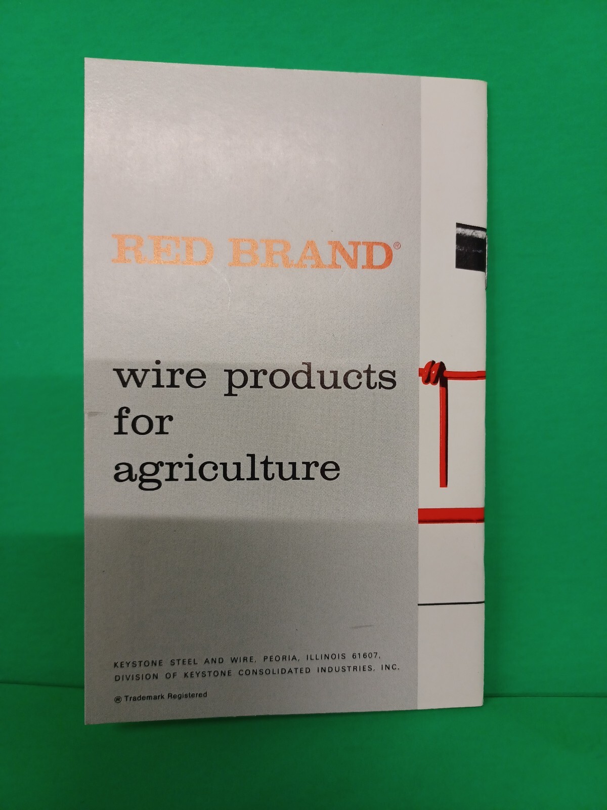 Vintage 1974 Red Brand Wire products agriculture Advertising Memo Book Notepad