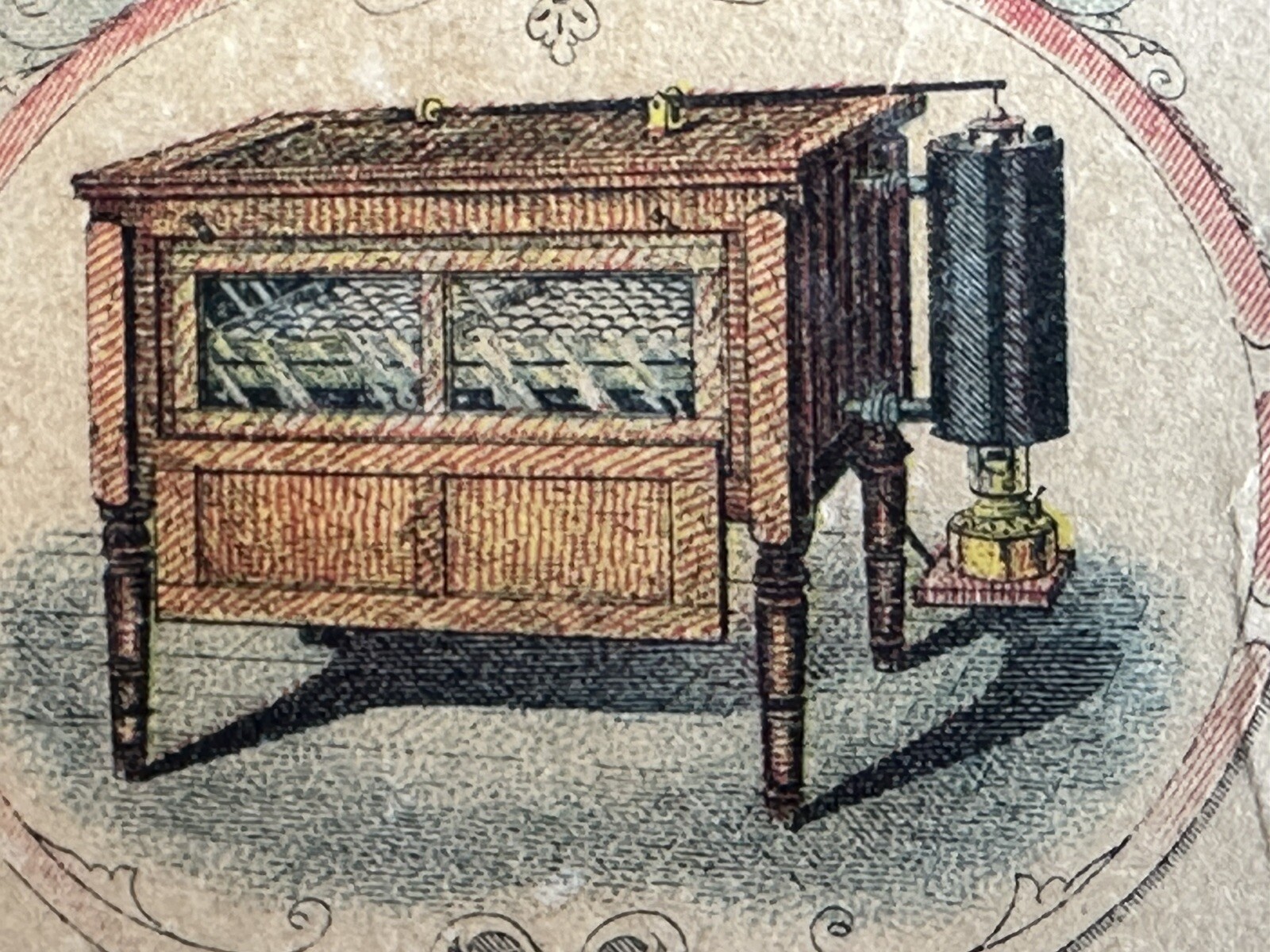 c1905 Vintage Color Advertising Cover Farm Chick Egg Incubator Poultry Brooder