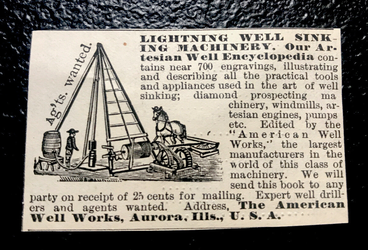 1886 The American Well Works Farm Advertising – Aurora – Illinois