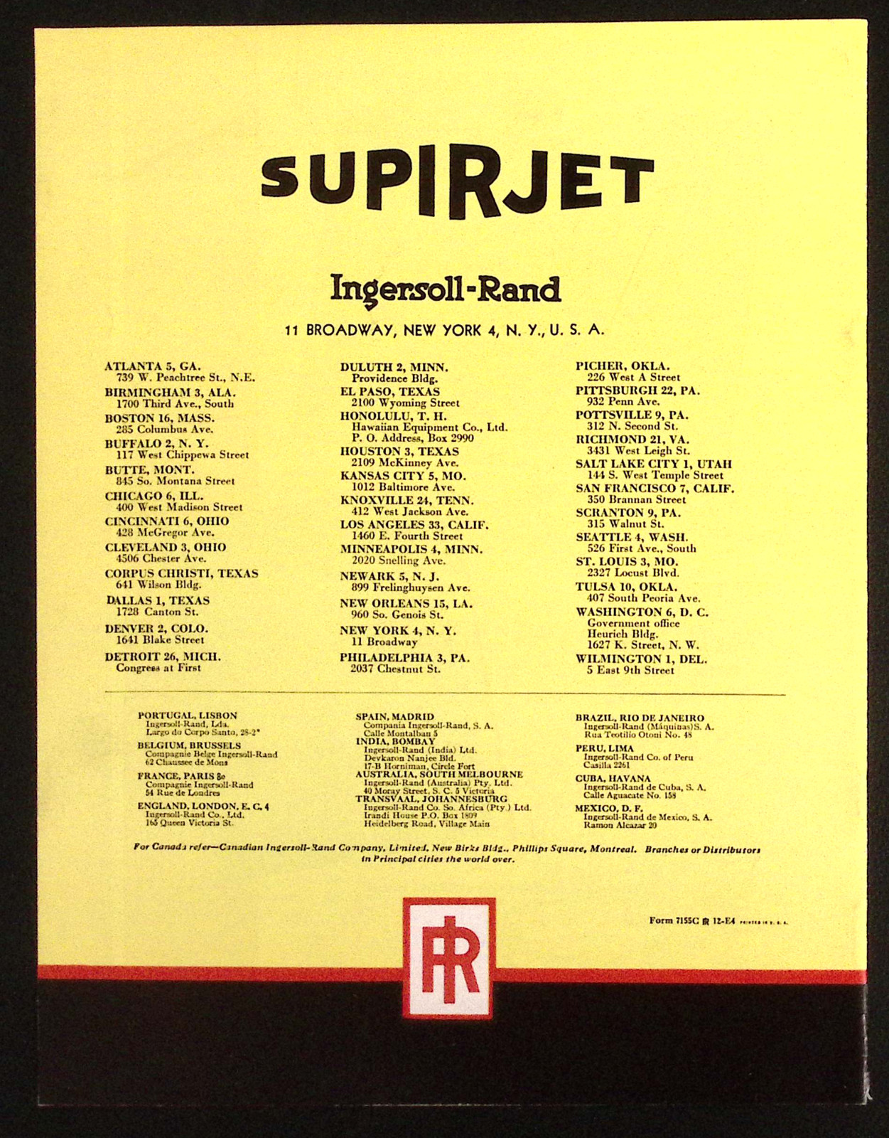 SupirJet Water Systems for Shallow Wells & Deep Wells Ingersoll Rand Brochure
