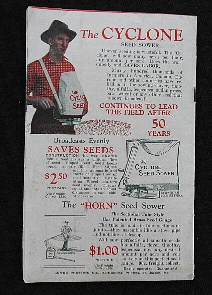 c.1920 « Standard Farm Seeds » Kansas City MO Soy Beans Field Corn Alfalfa Catalog
