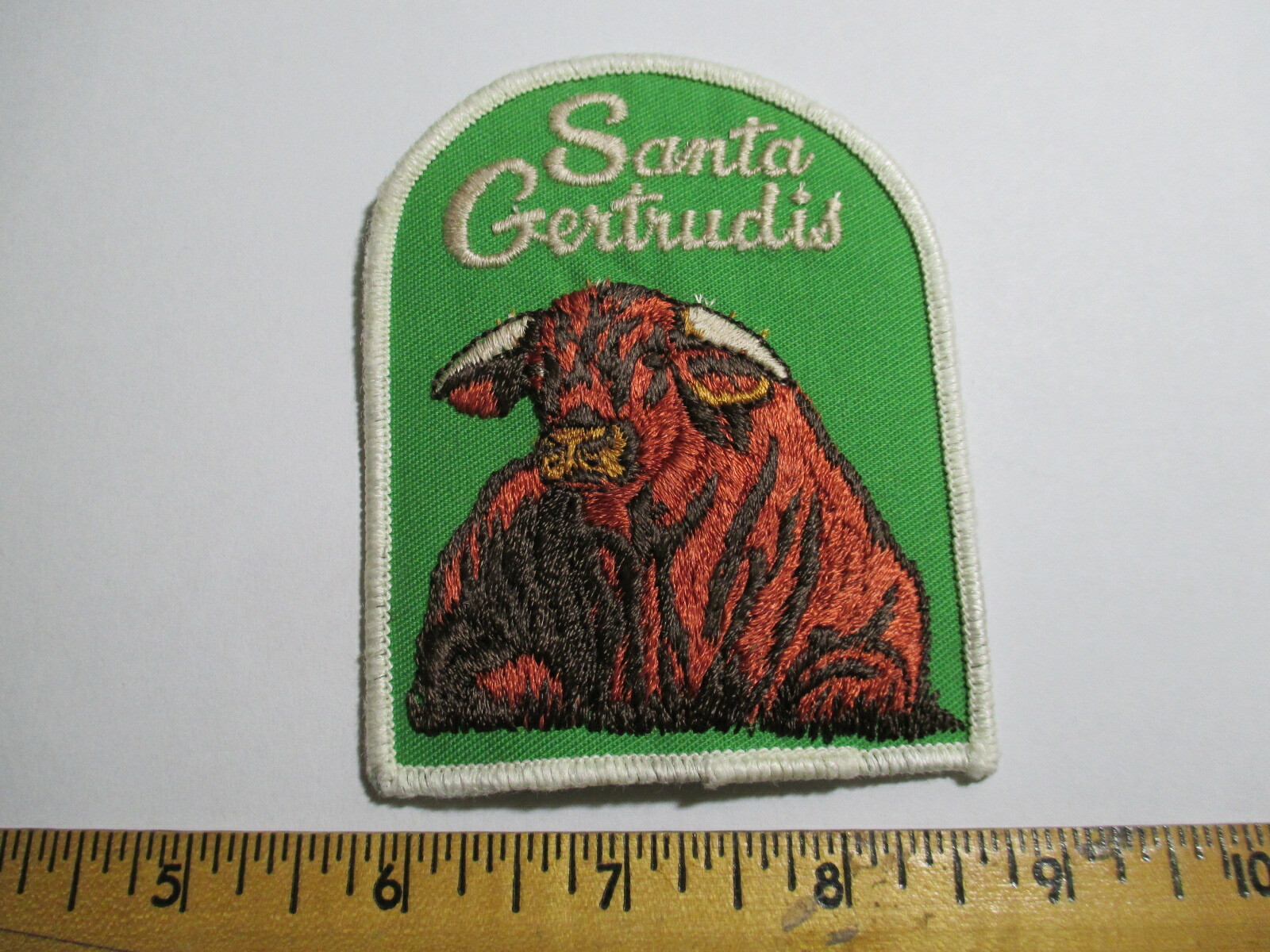 Santa Gertrudis Patch Cattle Cow Steer Agricultural Farming NOS Vintage 80&rsquo;s