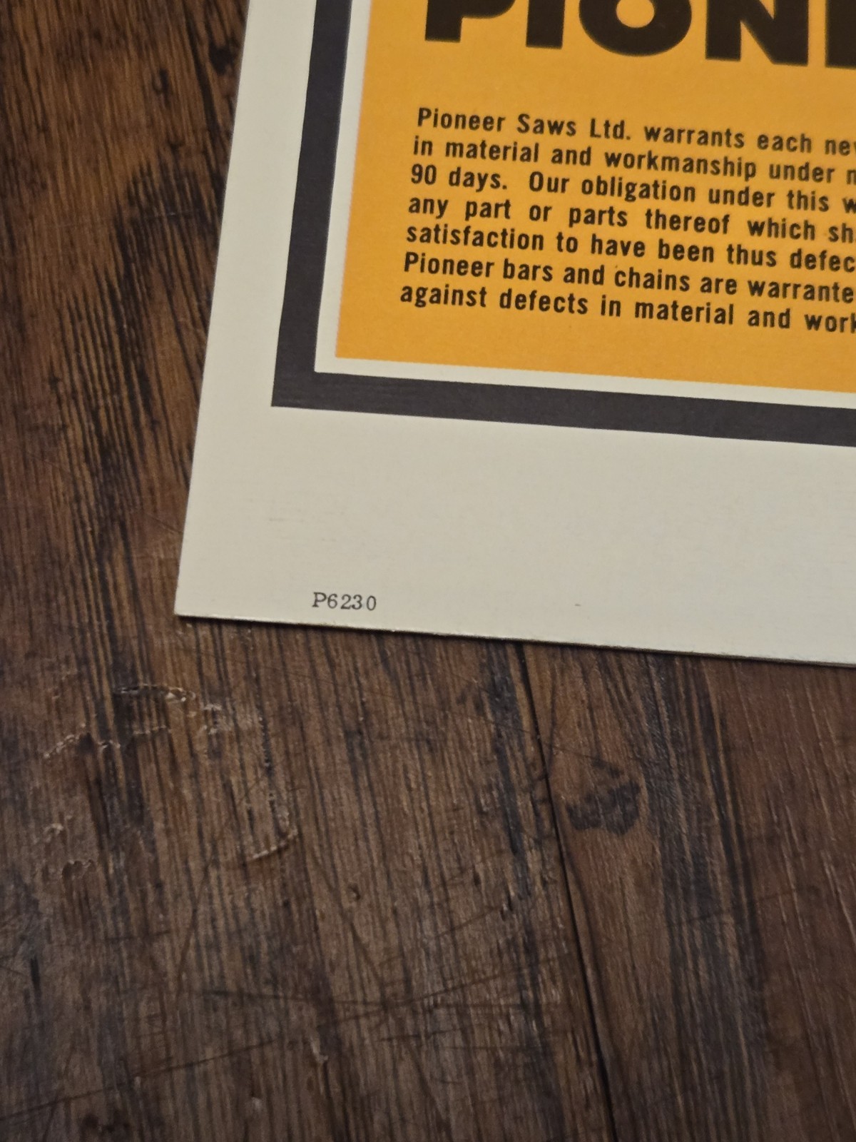 Vintage 1960&rsquo;s OMC Made Pioneer Chainsaw Brochure For 11-20 & 11-50 « Wildcats »