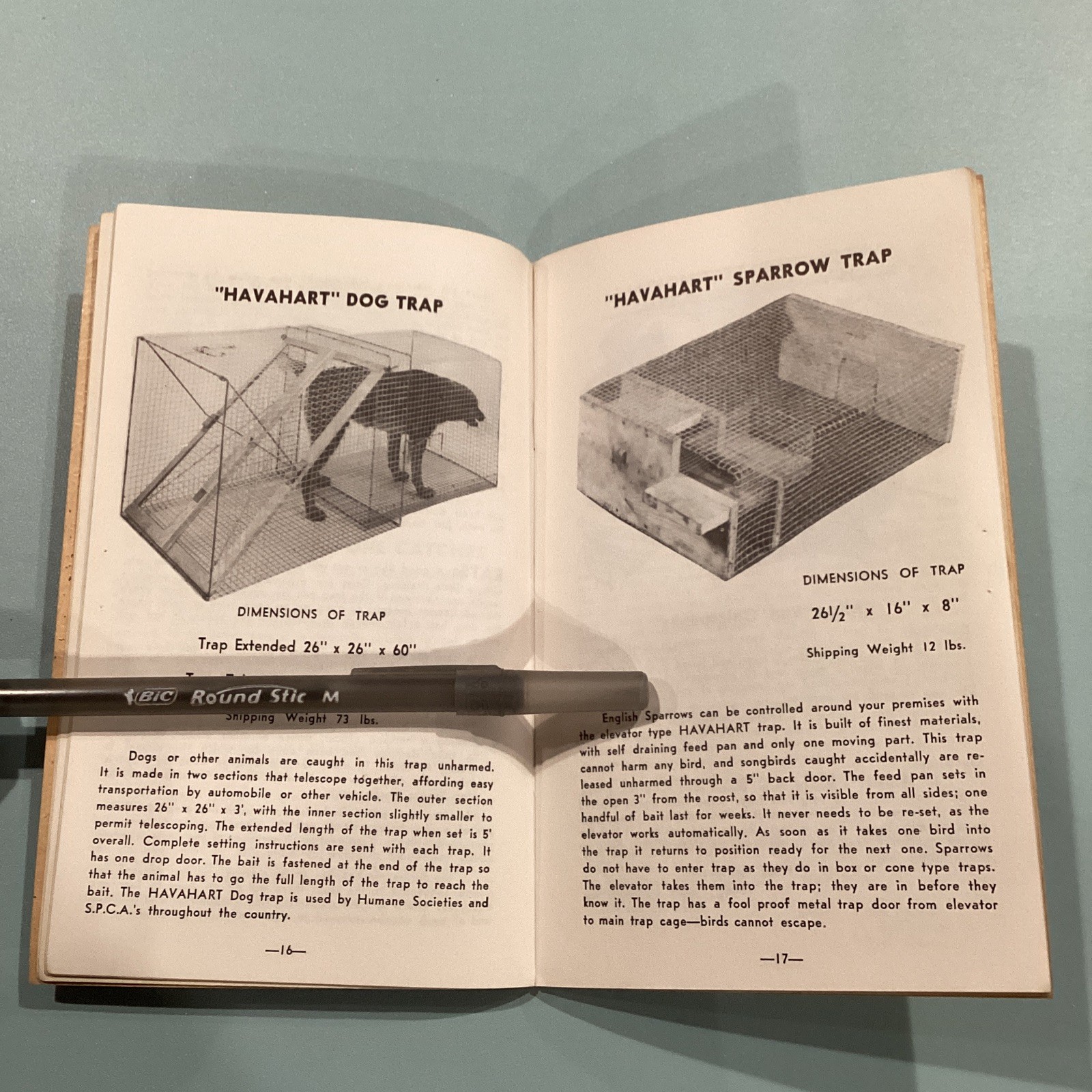 Allcock Manufacturing Co Trapping With Human Havahart Traps Mailer Booklet