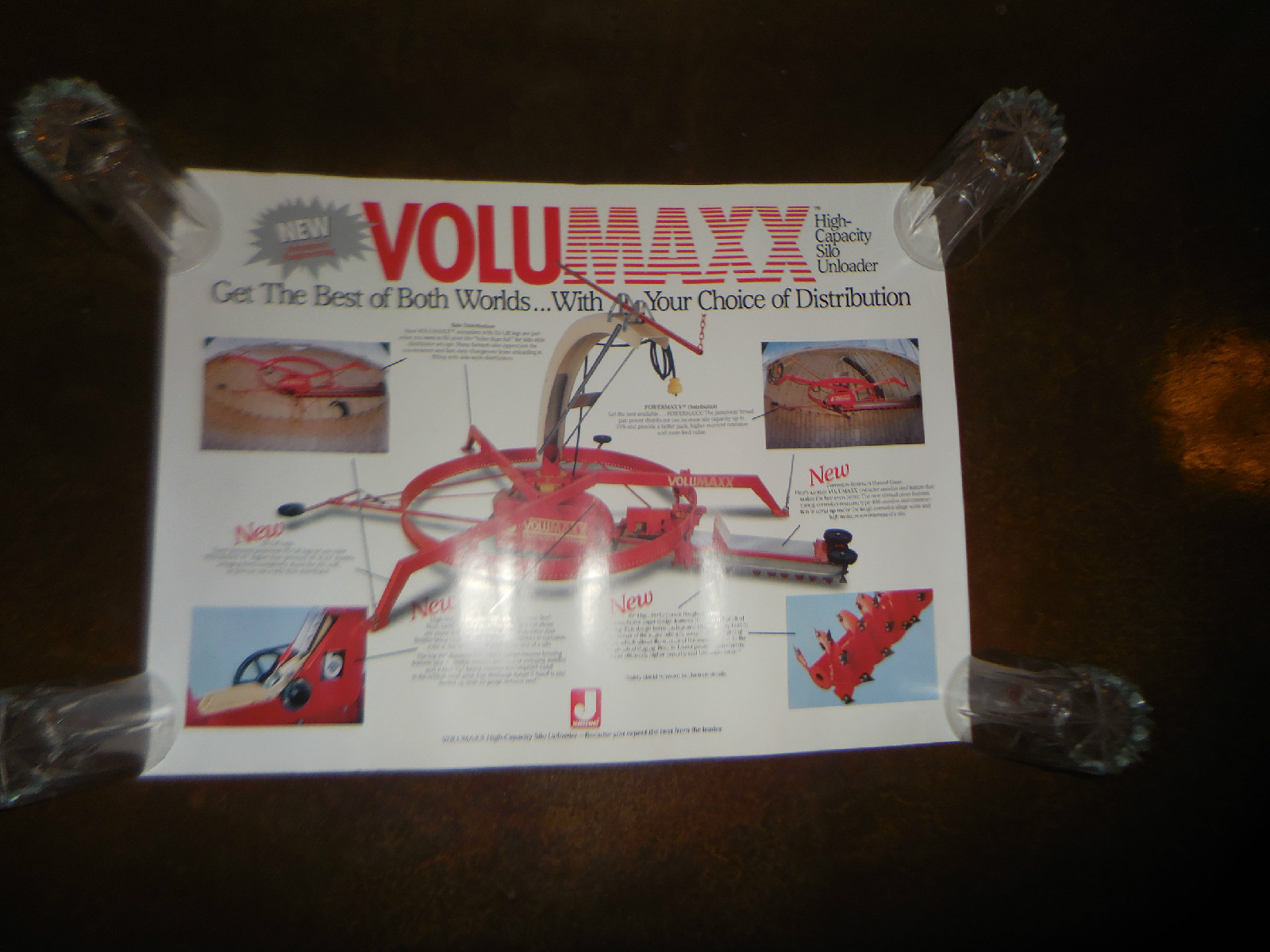 Original Volumaxx High Capacity Silo Unloader Sales Poster 17&Prime; X 23&Prime; NOS Rare