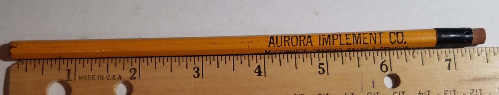 McCormick Deering Dealer Pencil, Aurora, Illinois