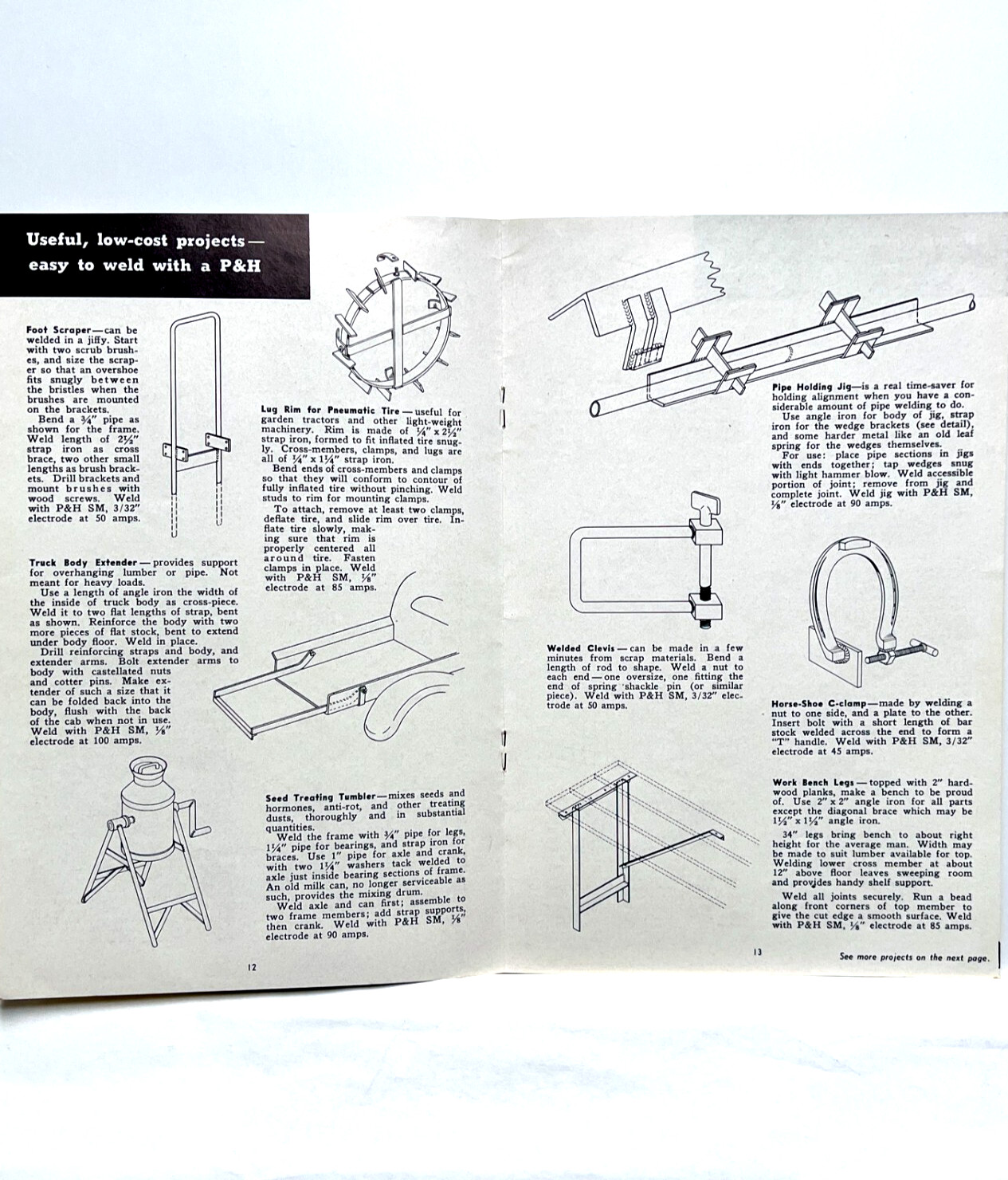 Vintage Practical Ways to use P&H Dial-lectric Farm Welder Brochure Manual