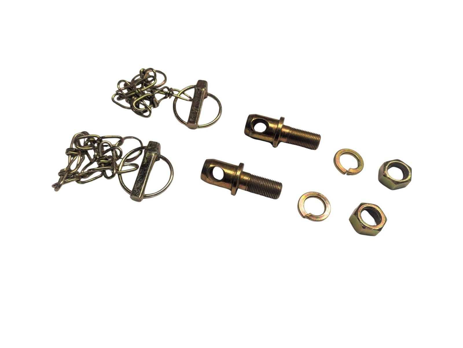 2 Pack Stabilizer Pins with Nuts & Washers for Tractors & Trailer Ramps, 7/8&Prime; Di