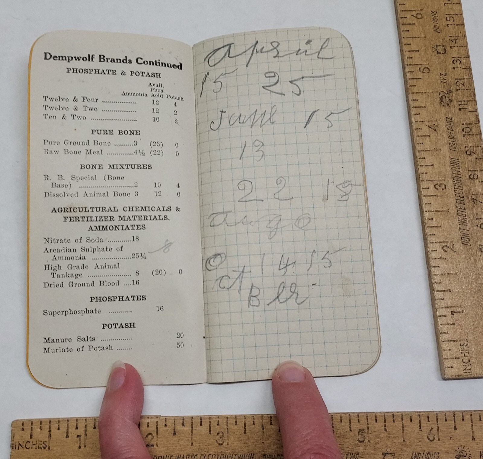 1920 DEMPWOLF&rsquo;S FERTILIZERS – York Chemical Works – BOOKLET – listing #5149