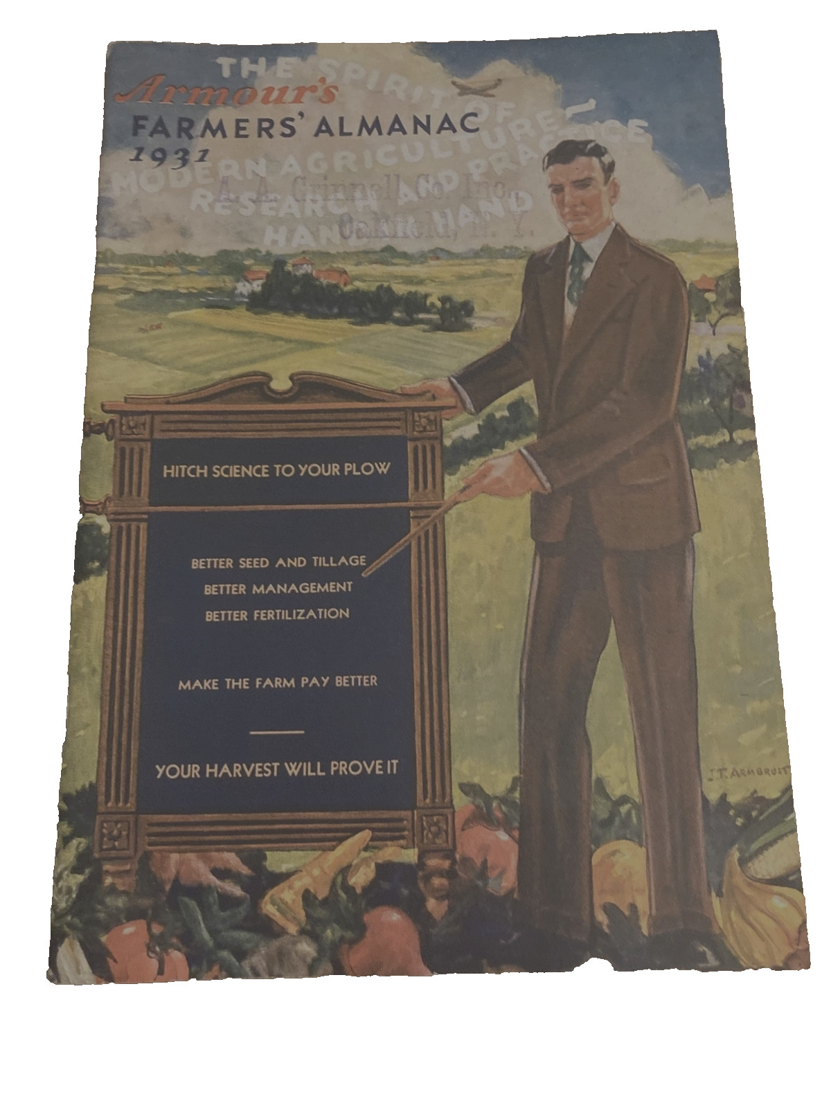 Armour’s Farmer’s Almanac 1931 Agriculture Dairy Milk Seed Harvest