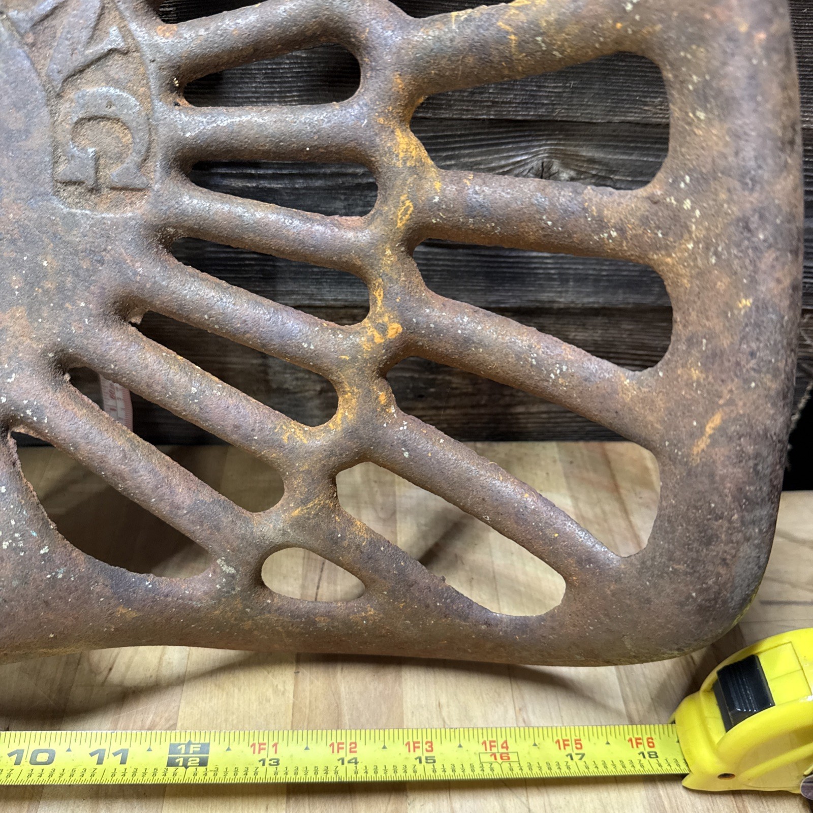 Vintage Deering Cast Iron Tractor Seat Antique Farm Equipment