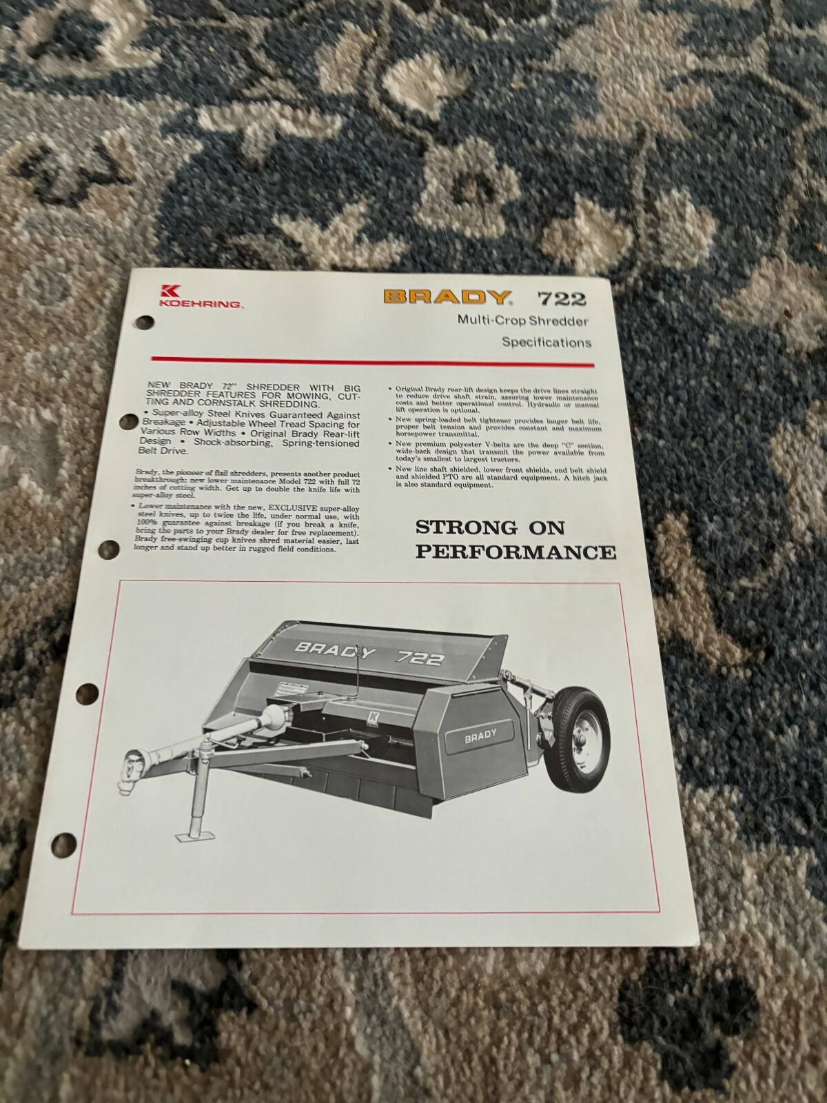 Brady 630 Stover Saver Flail Windrower Brochure FCCA24