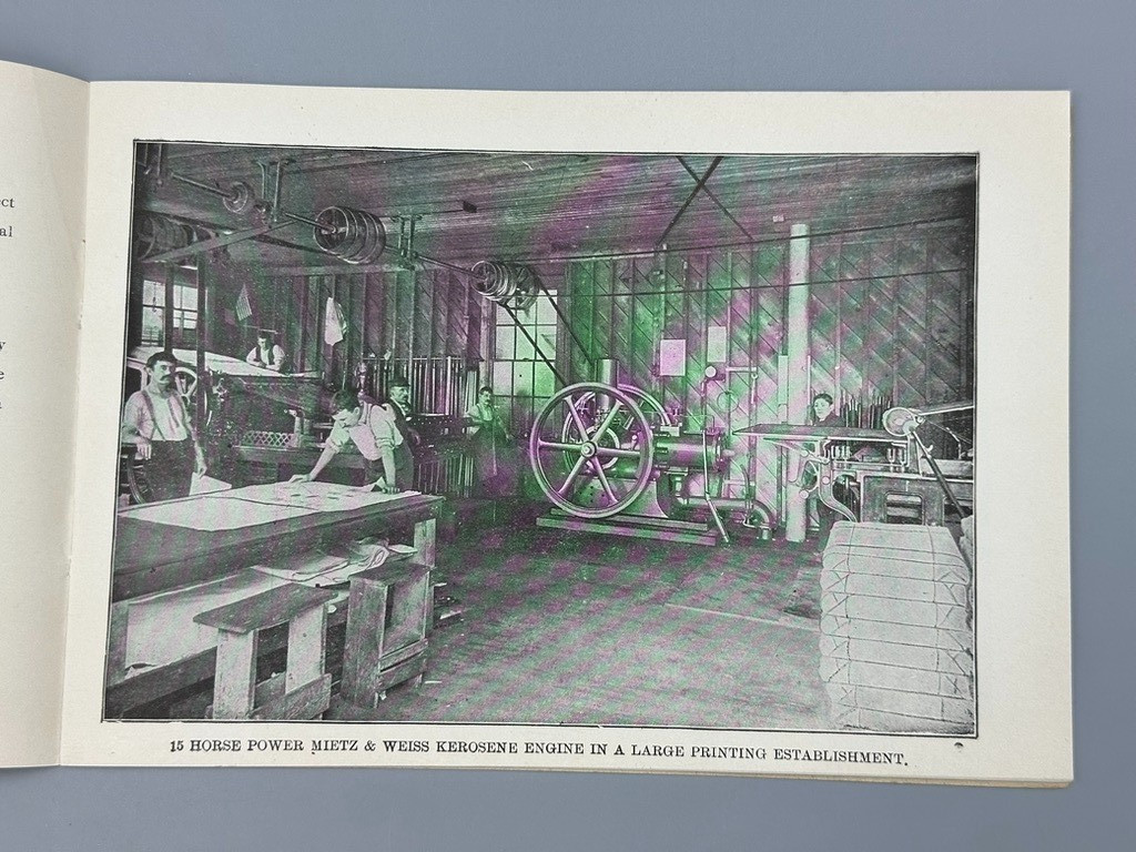 1901 MIETZ & WEISS Gas and Kerosene ENGINES CATALOG Antique Advertising