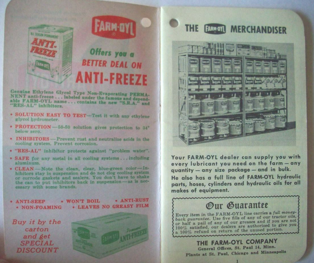 Farm Oyl advertising Notepad memo book clean unused