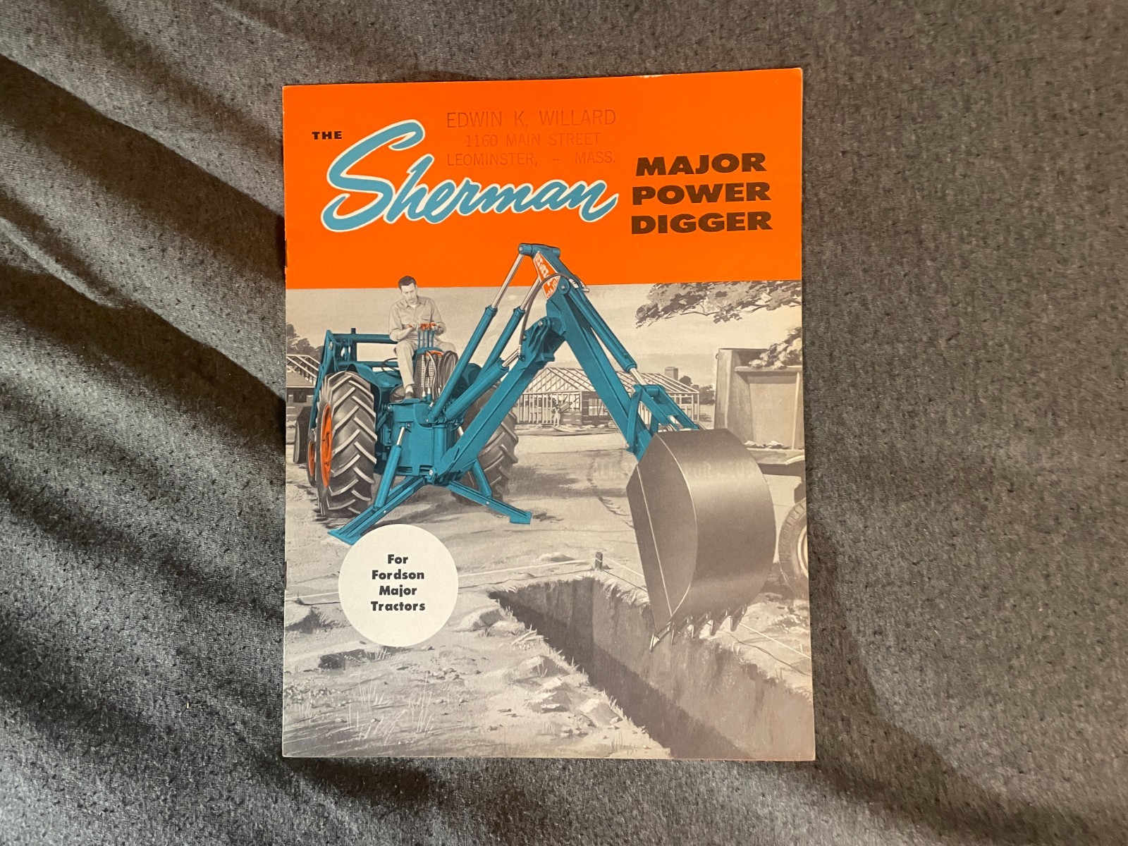 1950&rsquo;s Sherman Products Major Powder Digger Tractor Brochure Fordson Major