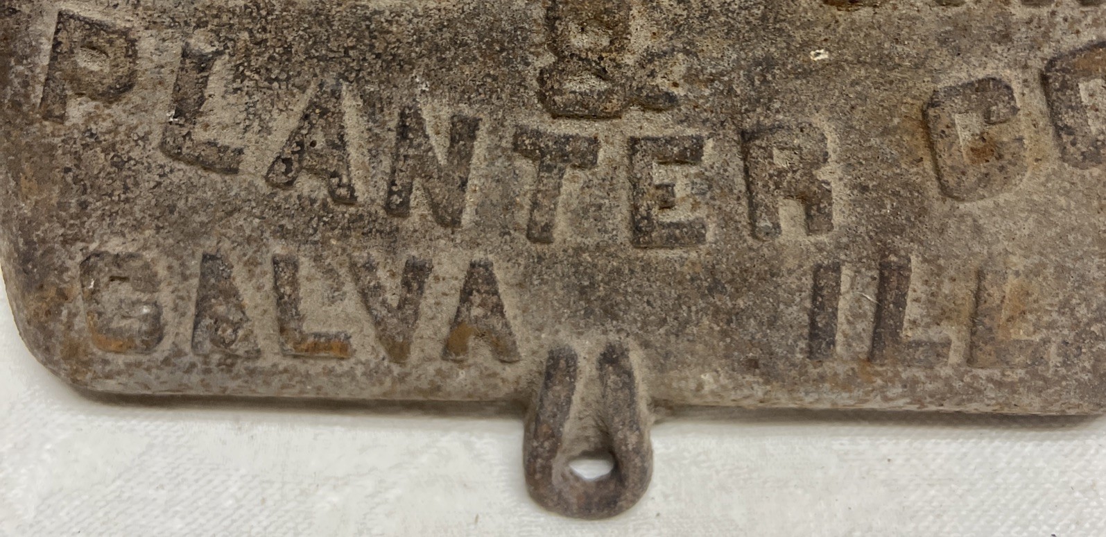 Antique Hayes Cast Iron Two Row Corn Planter Lid