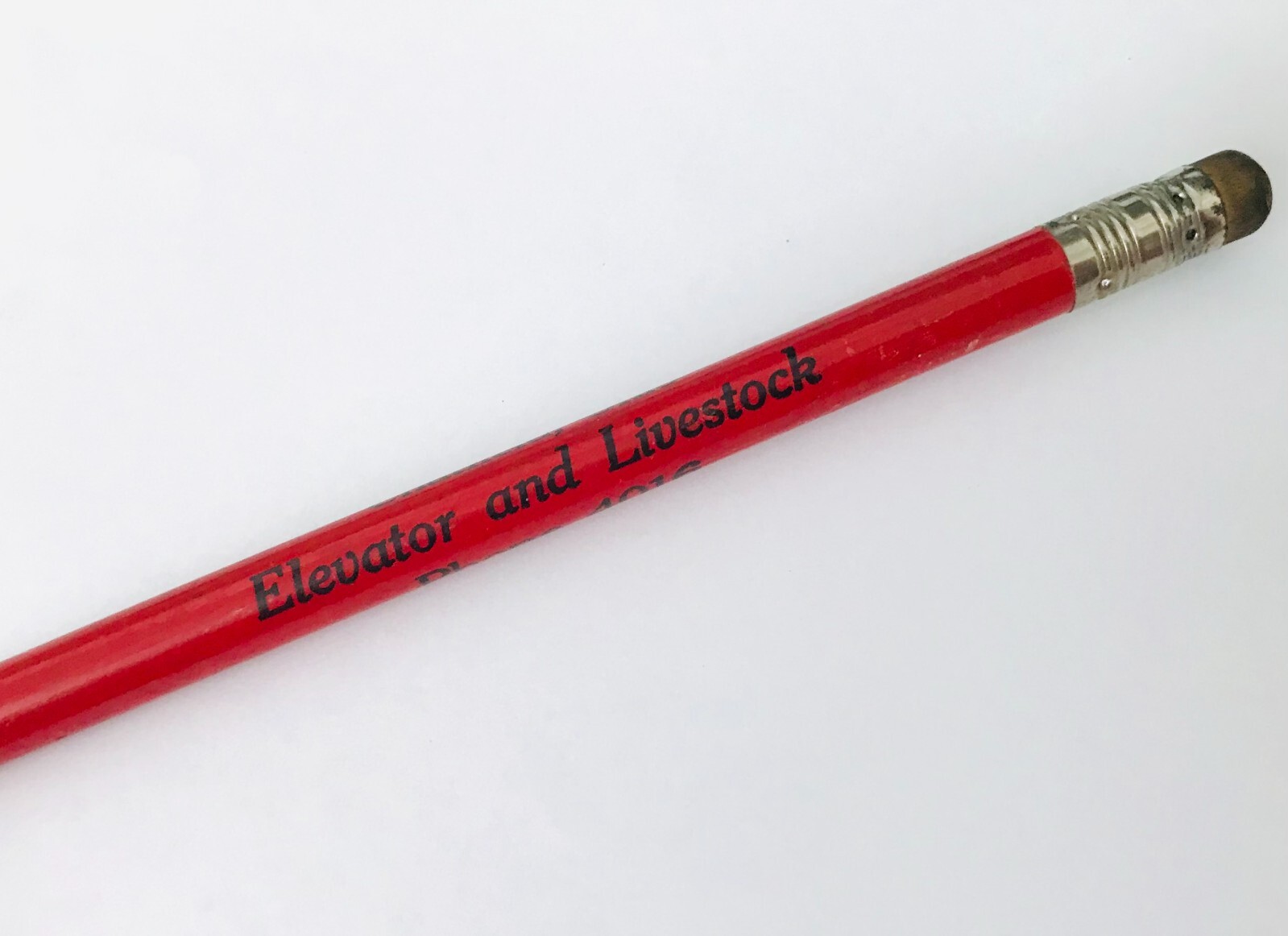 Vtg Farmers Exchange Chatfield OH Phone 4016 Livestock Elevator Promo Pencil Red