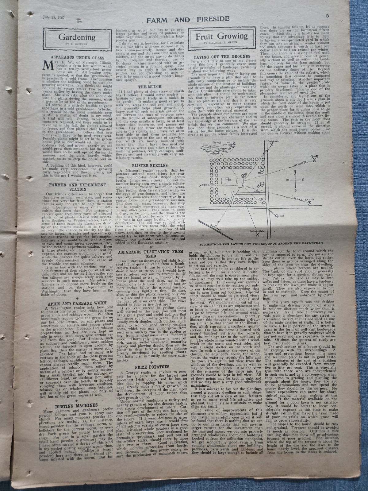 Farm & Fireside Newspaper July 25 1907 Articles Ads Fashion News Humor