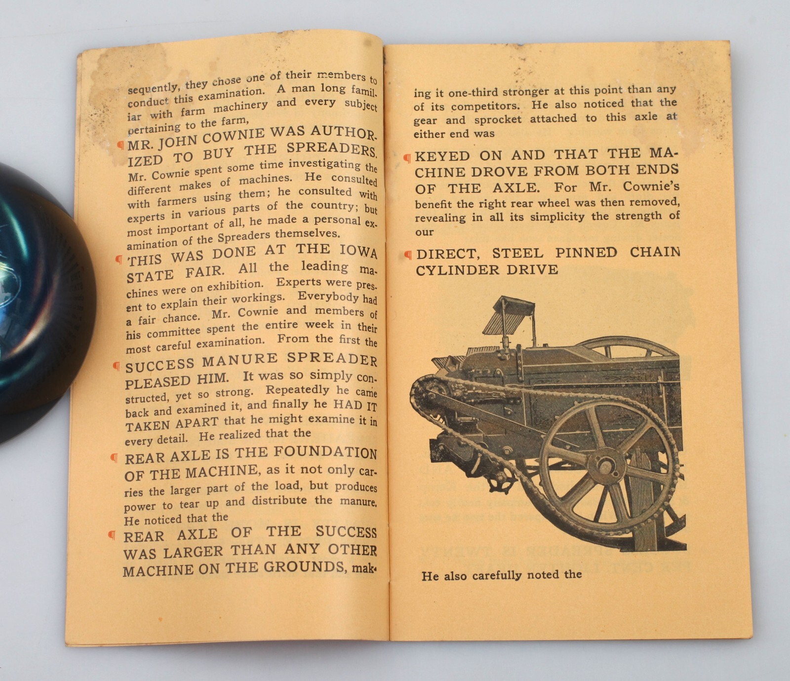 1905 Why the State of Iowa Bought Success Manure Spreaders Pamphlet Advertising