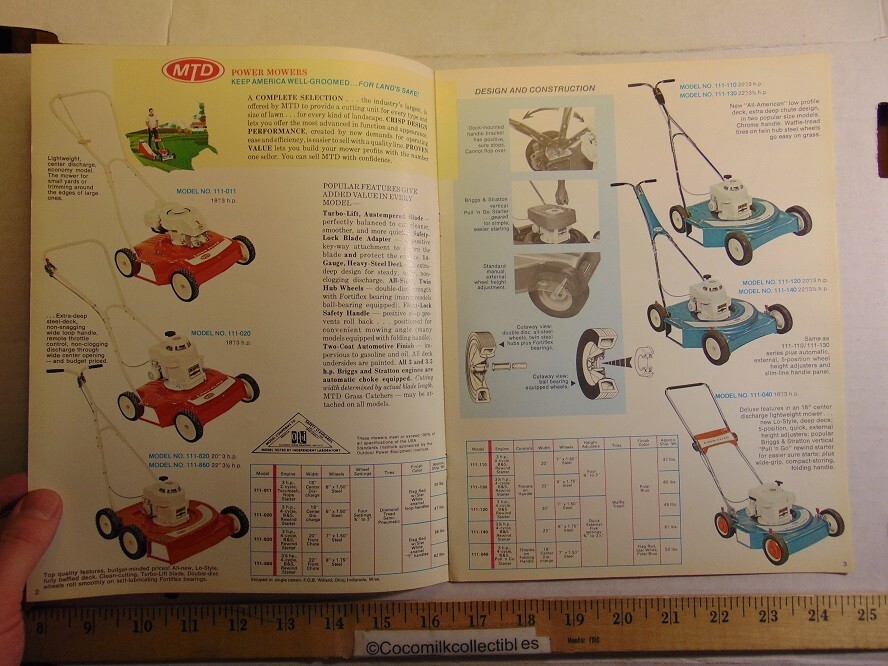 Vintage MTD Power Mowers Keep America Well Groomed For Land&rsquo;s Sake Brochure