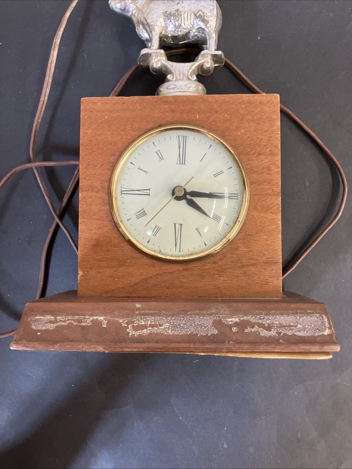 Vintage Sheep Trophy Clock Topper 1980s Colonial Acres Farm Thurman Shropshire