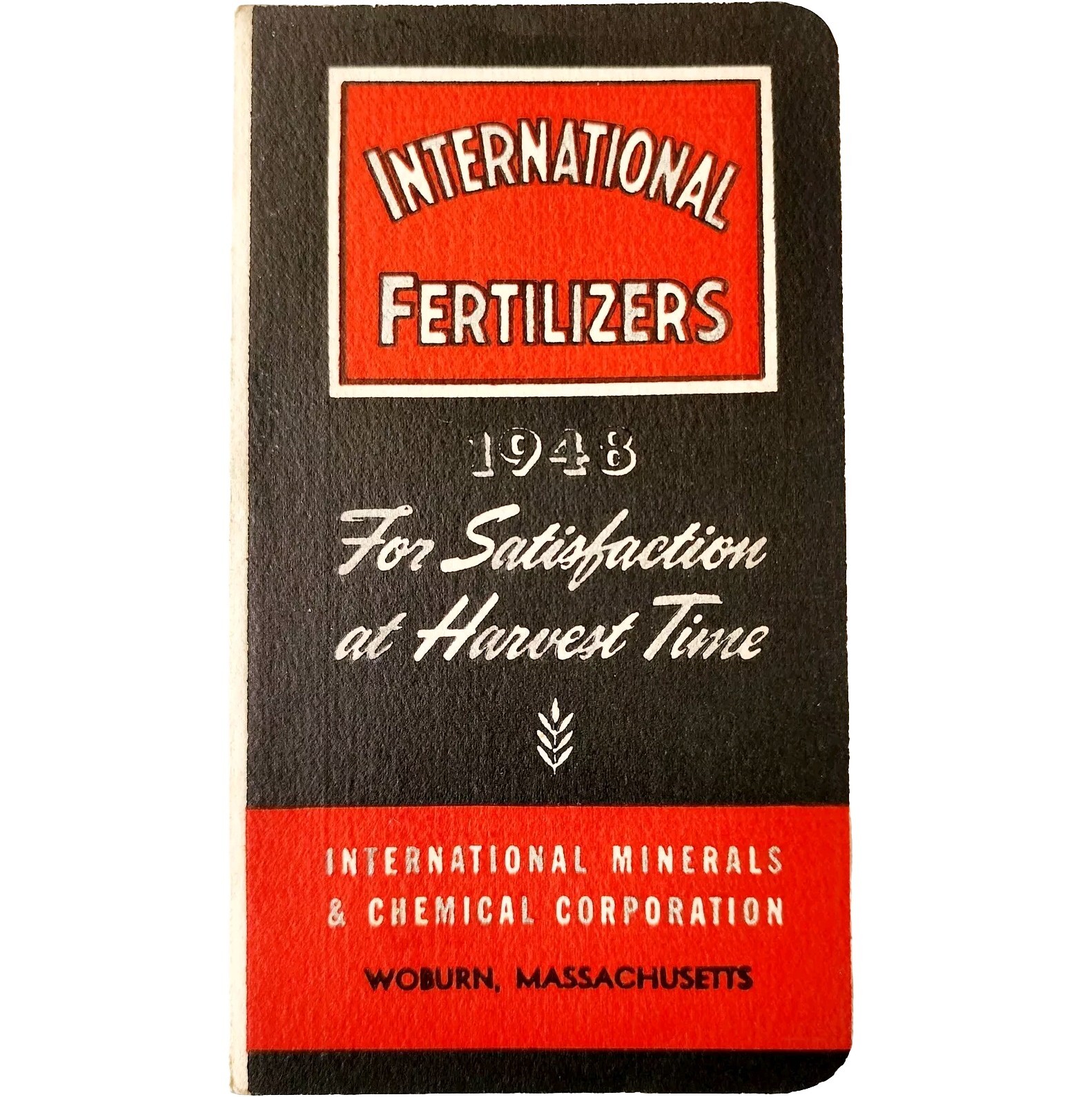 1948 International Fertilizer Memo Book With Calendar Notepad Booklet Mass E85F