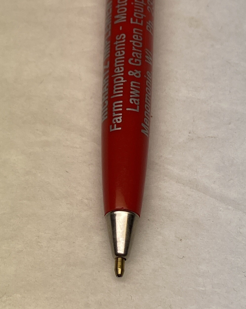 Vintage Advertising Pen Richartz Implement Lawn & Garden Farm Menomonie WI Wis