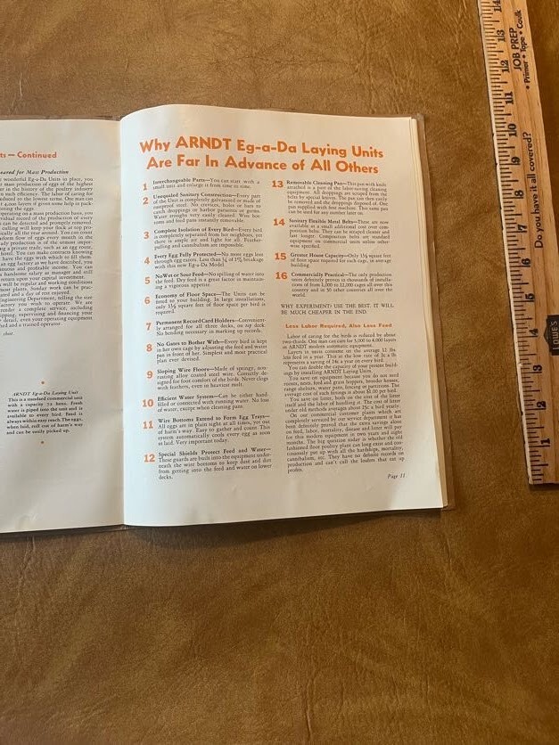 Arndt New Era System of Profitable Poultry Raising Catalog « She Will Lay » 1935