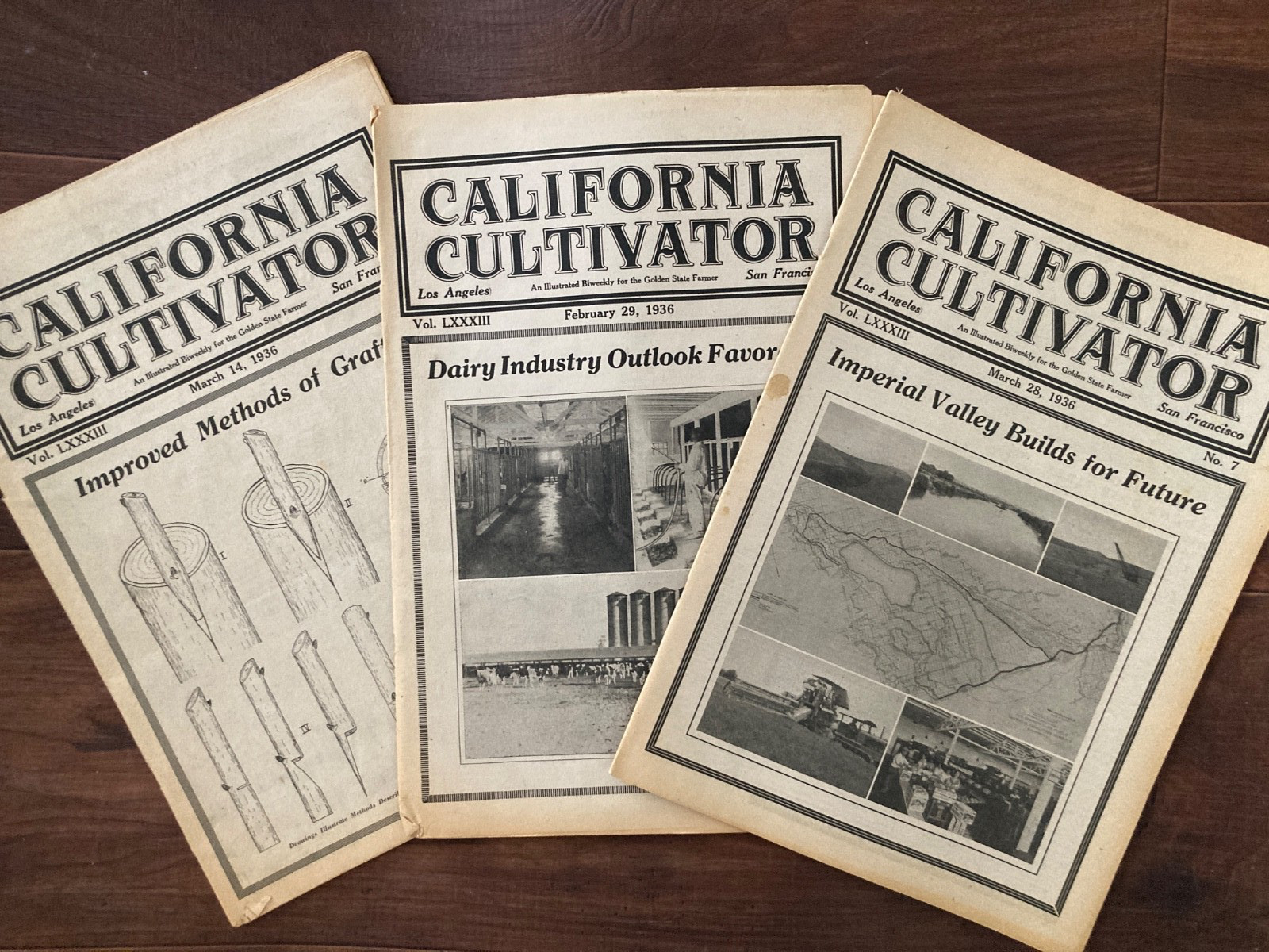 California Cultivator Agricultural Newspaper 1936 Biweekly Lot of 23 VHTF